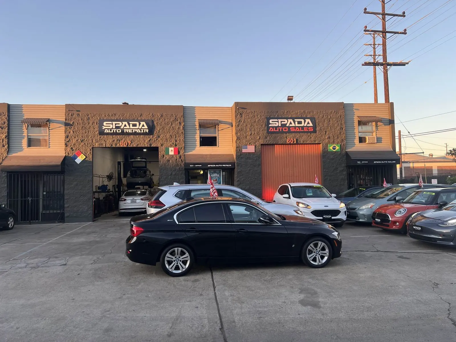 Spada Auto storefront and pre-owned cars in Long Beach